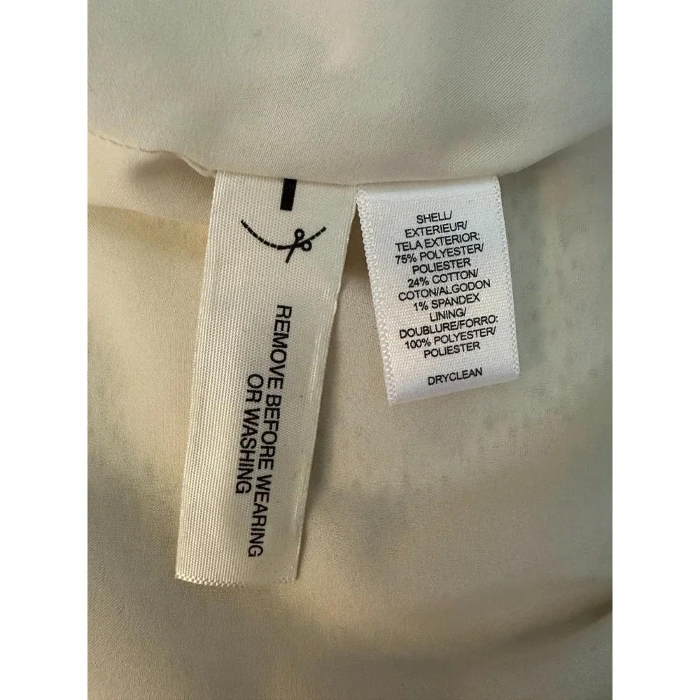 Ann Taylor Womens Straight Pencil Skirt Size 4 White Reptile Print Knit - Picture 10 of 12